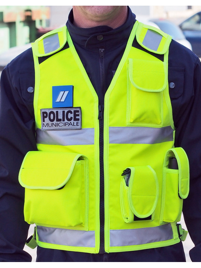 GILET MULTIPOCHES FLUO ATEX MODELE B