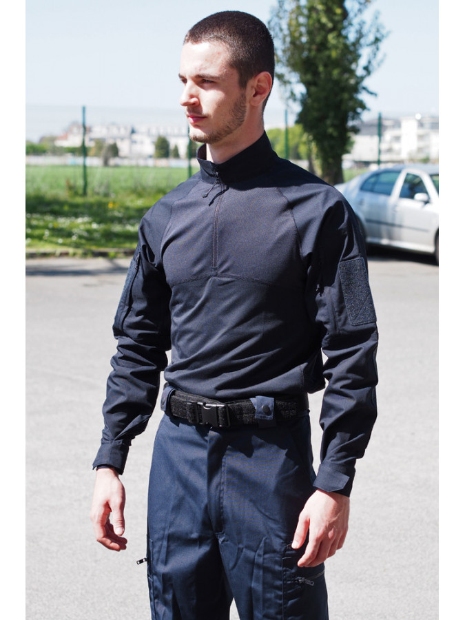 CHEMISE UBAS MANCHES LONGUES BLEUE MARINE