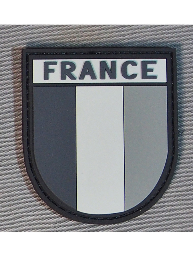 patche gomme drapeau français gris bv