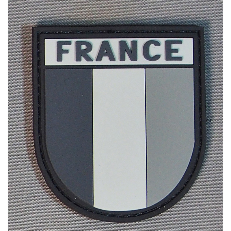patche gomme drapeau français gris bv