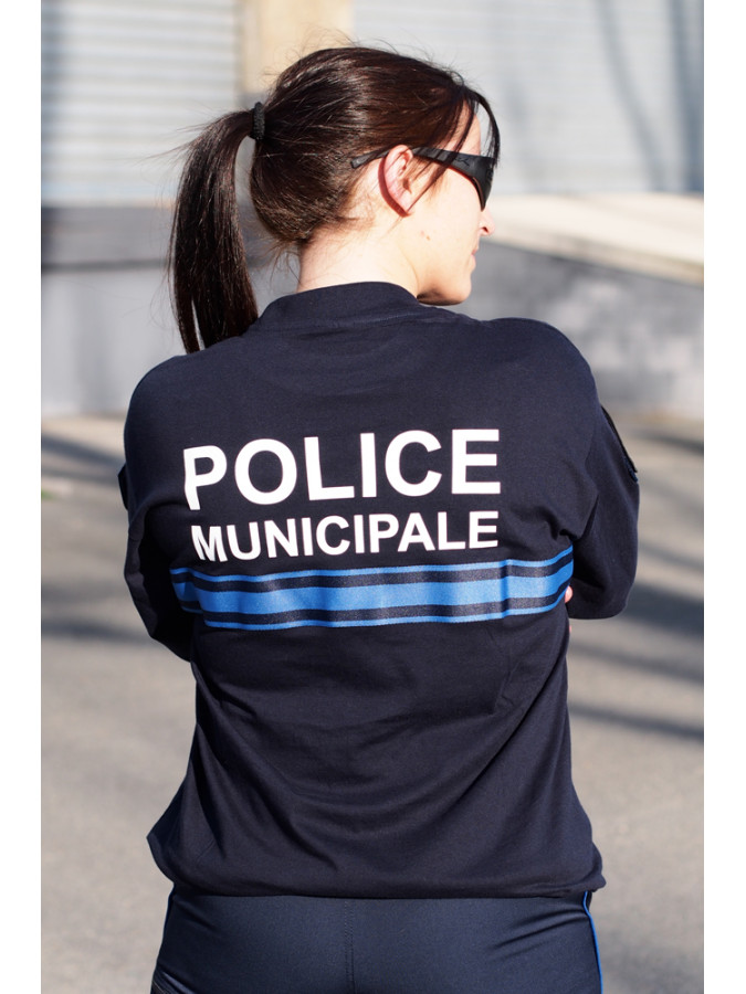 tee shirt coton manches longues police municipale