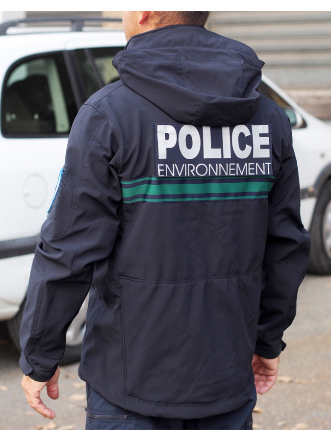 blouson softshell bande verte