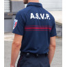 polo coolmax manches courtes col zip asvp