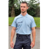 polo coton manches courtes bleu ciel asvp