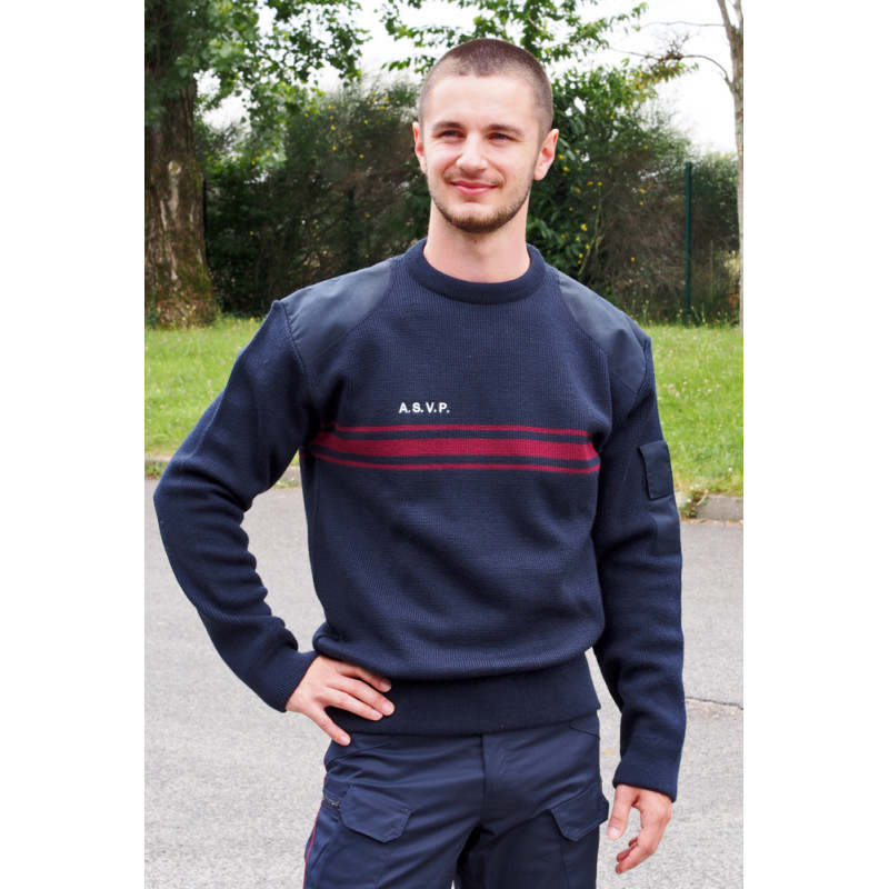 pull bande bordeaux asvp