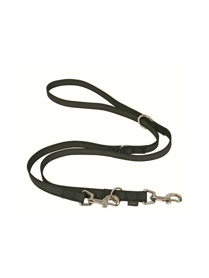 LAISSE 3 POSITIONS ANTI-DERAPANTE EN NYLON/GOMME