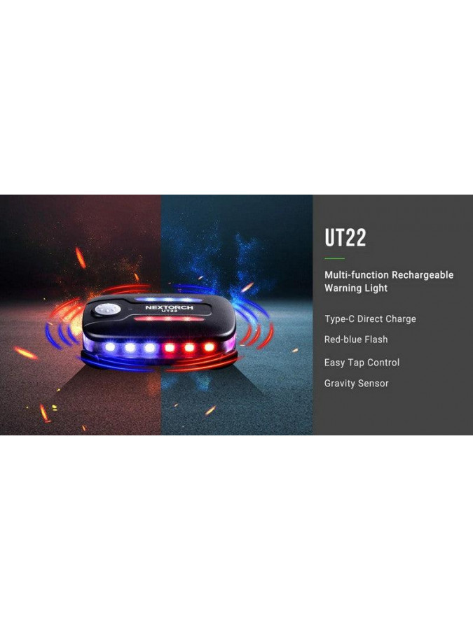 Lampe Nextorch UT22L clignotante bleu et rouge