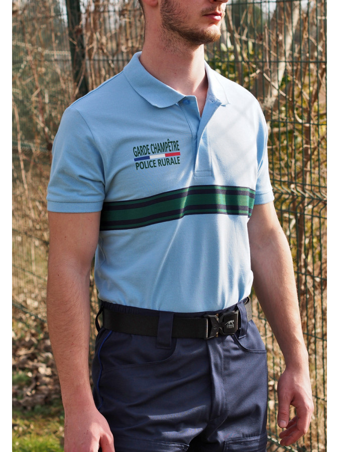 polo garde champetre bleu ciel