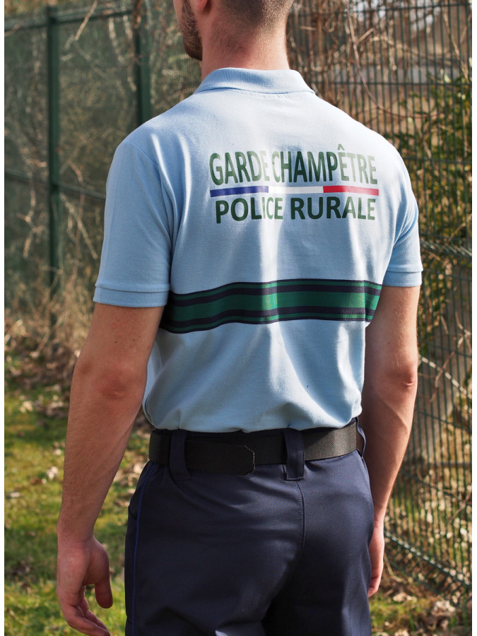 polo garde champetre bleu ciel