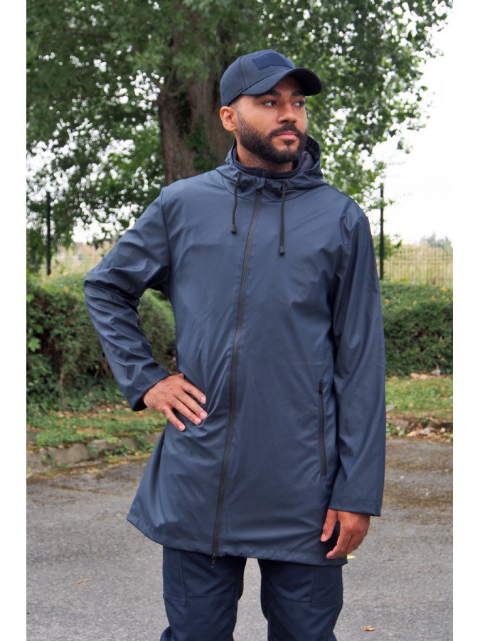 parka waterproof queue de pie bleu marine