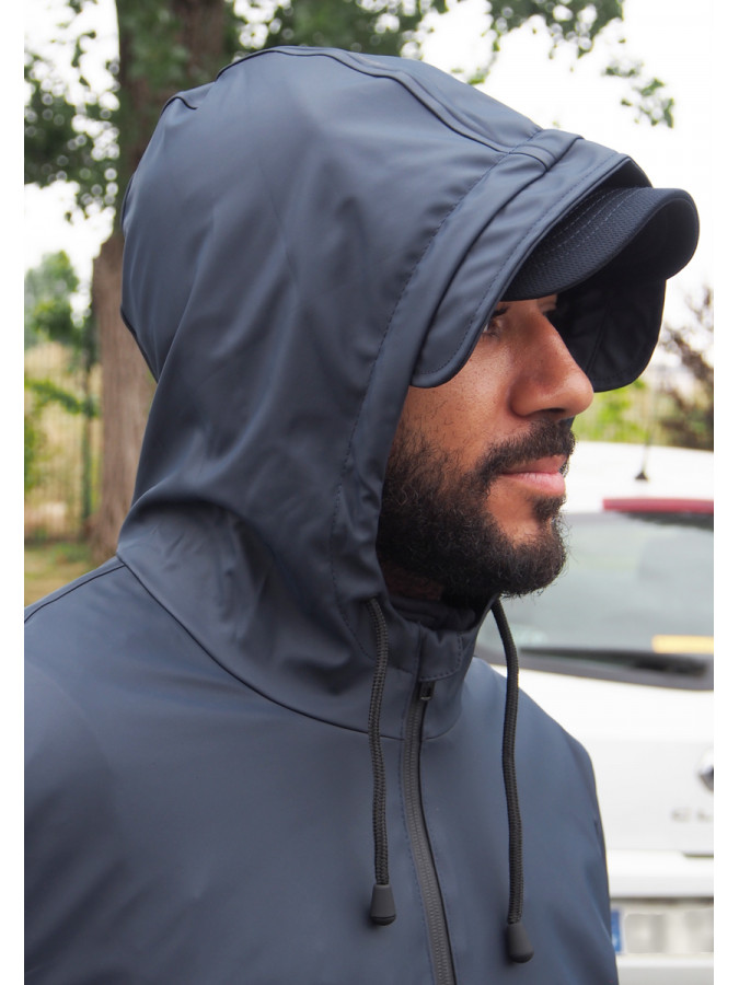 parka waterproof queue de pie bleu marine