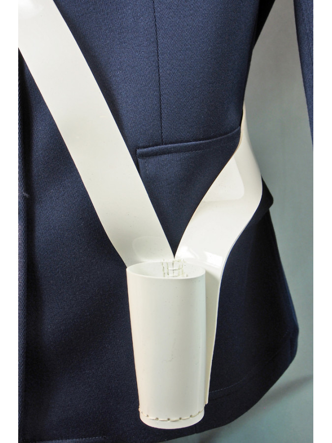 porte drapeau PVC blanc