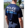 tee shirt coton police municipale bande gitane intégre dans le tissu coton