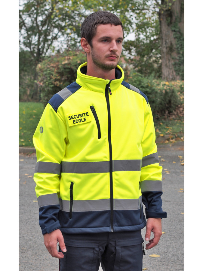 blouson softshell haute visibilité sécurité école